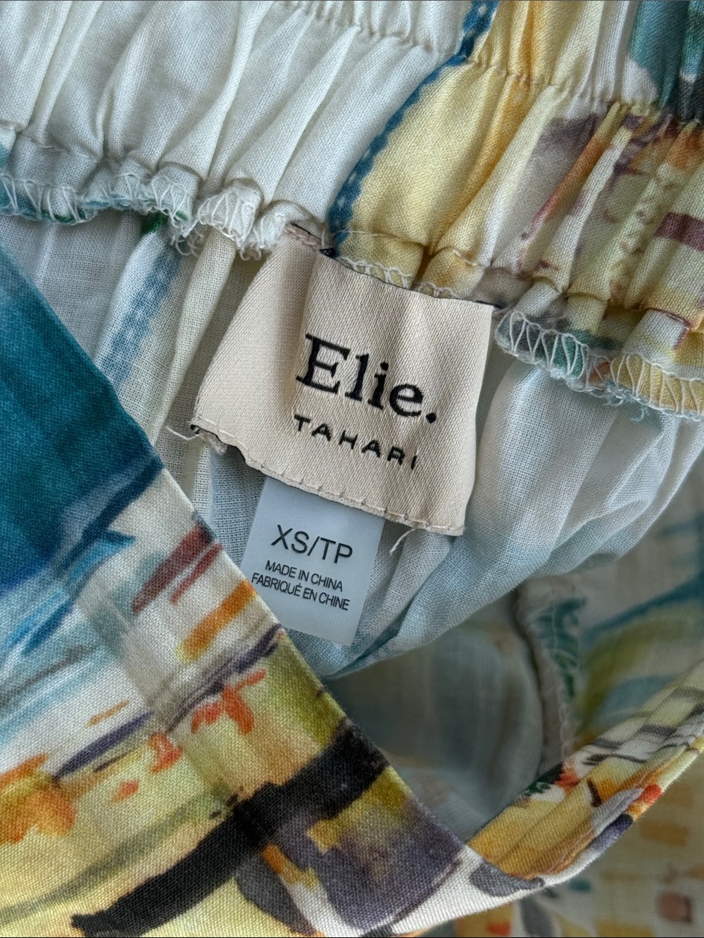 Elie Tahari Cotton Voile Mediterranean Print Maxi Skirt Size XS - Picture 3 of 12